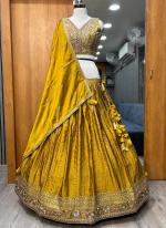 Silk Yellow Wedding Wear Embroidery Work Lehenga Choli